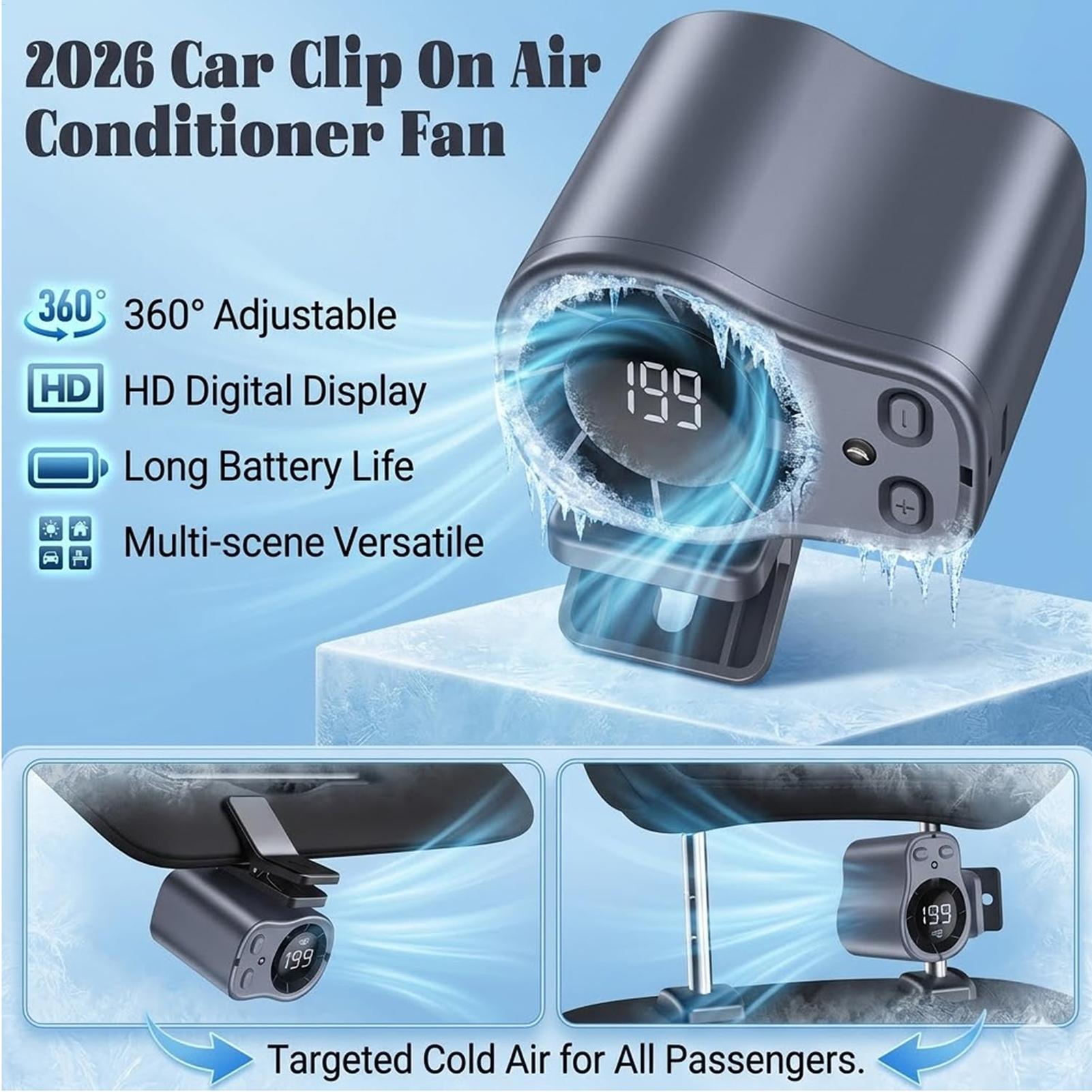 Oscillating Fan Clip - Semiconductor Cooling Car Fan Usb Rechargeable