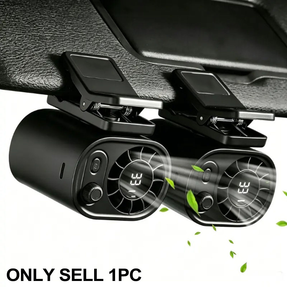 Oscillating Fan Clip - Portable Clip-On Fan for Umbrella, LED