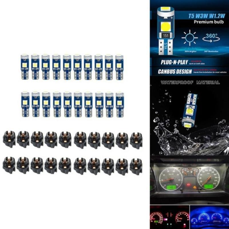 10Pcs T5 Led Bulb Canbus W3W 7 - Grow Light T5 评论和价格