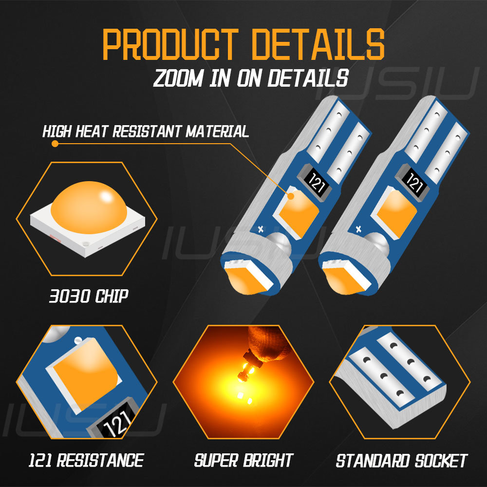 IUSIU 10PCS 73 74 Led T5 Bulb  - Grow Light T5 评论和价格