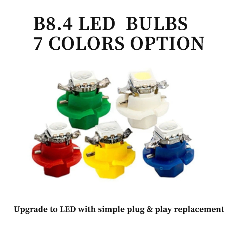 10Pcs 12V 7 Colors B8.4 Brand  - Grow Light T5 评论和价格