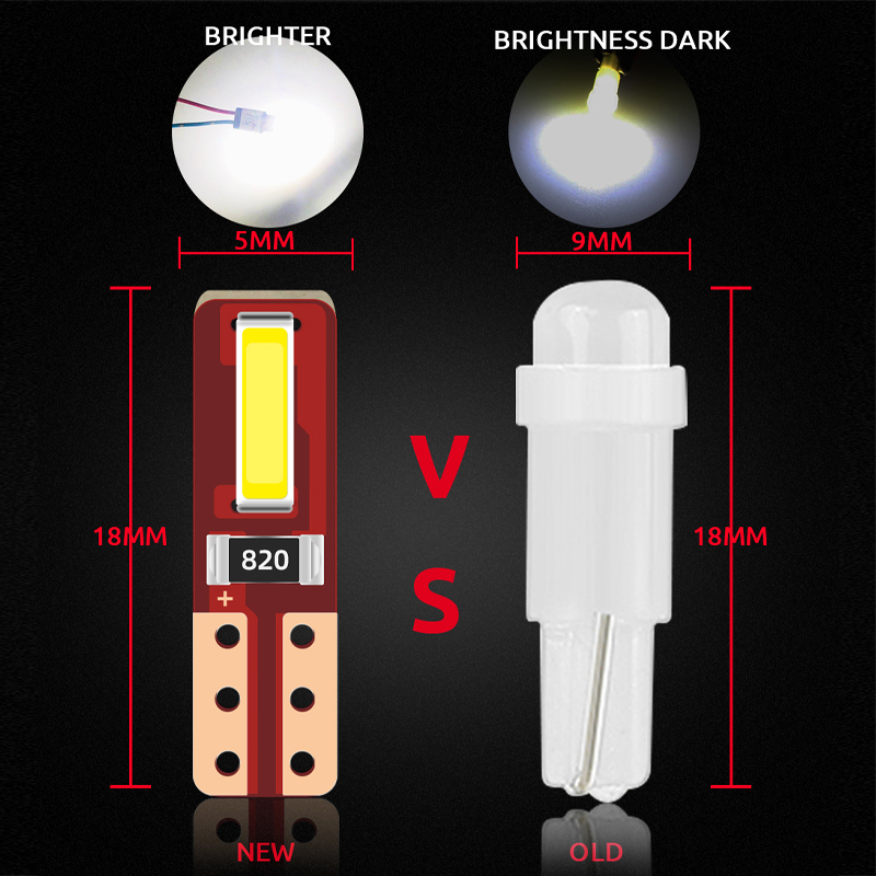 10Pcs T5 Led Bulb Canbus W3W 7 - Grow Light T5 评论和价格