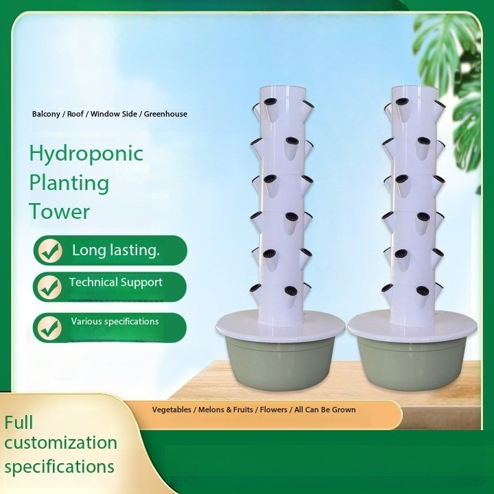 Hydroponic Tower with LED Grow - Hydroponic Tower Planter 评论和价格