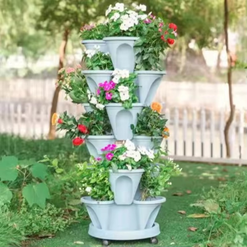 5-tier Self Watering Stacking  - Hydroponic Tower Planter 评论和价格