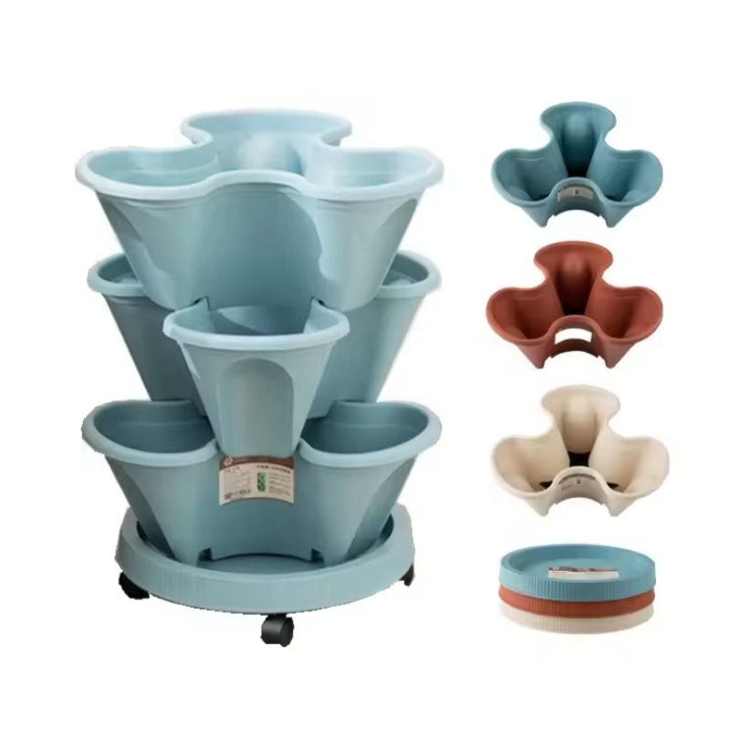 5-tier Self Watering Stacking  - Hydroponic Tower Planter 评论和价格