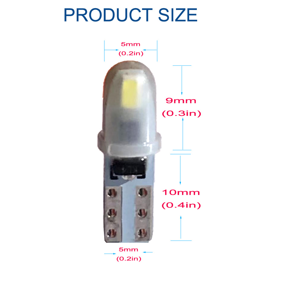 10pcs T5 PC74 B8.5 LED Canbus  - Grow Light T5 评论和价格