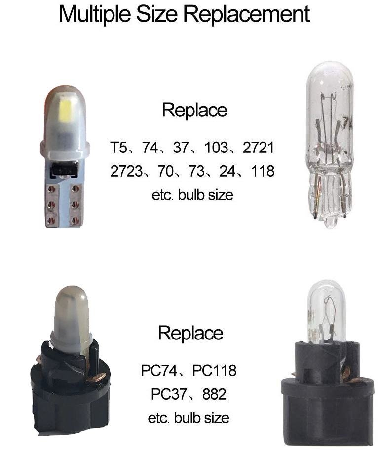 10pcs T5 PC74 B8.5 LED Canbus  - Grow Light T5 评论和价格