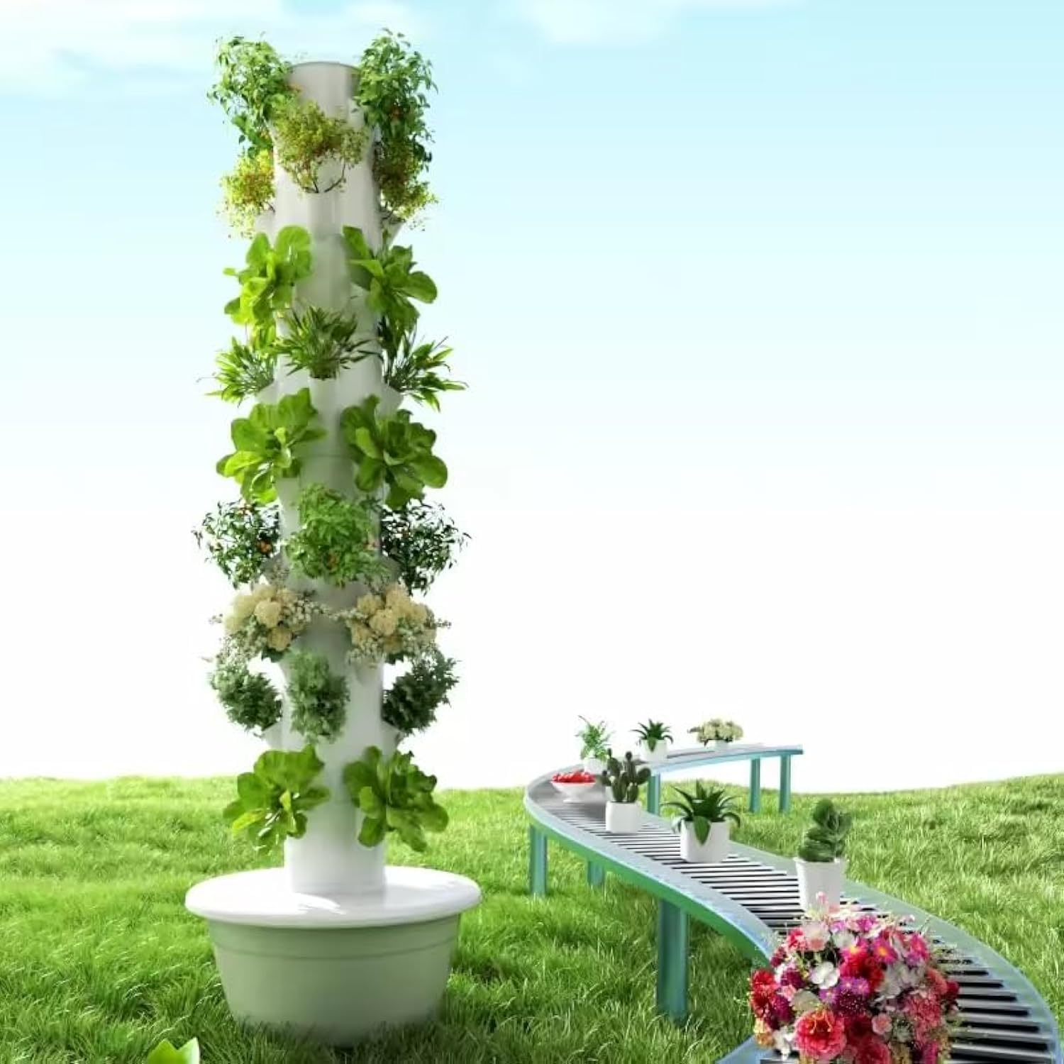Vertical Hydroponic Grow Tower - Hydroponic Tower Planter 评论和价格
